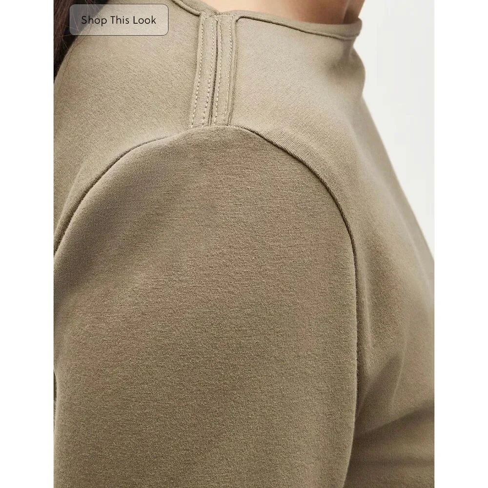 J. Crew Ballet-sleeve top in lightweight stretch cotton blend Lavender Purple NW